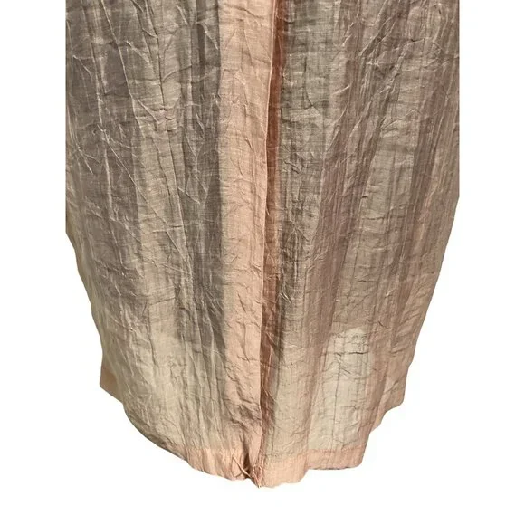 Avec Les Filles Rose Crinkled Lightweight Double Breasted Trench Coat Size S - Picture 5 of 6